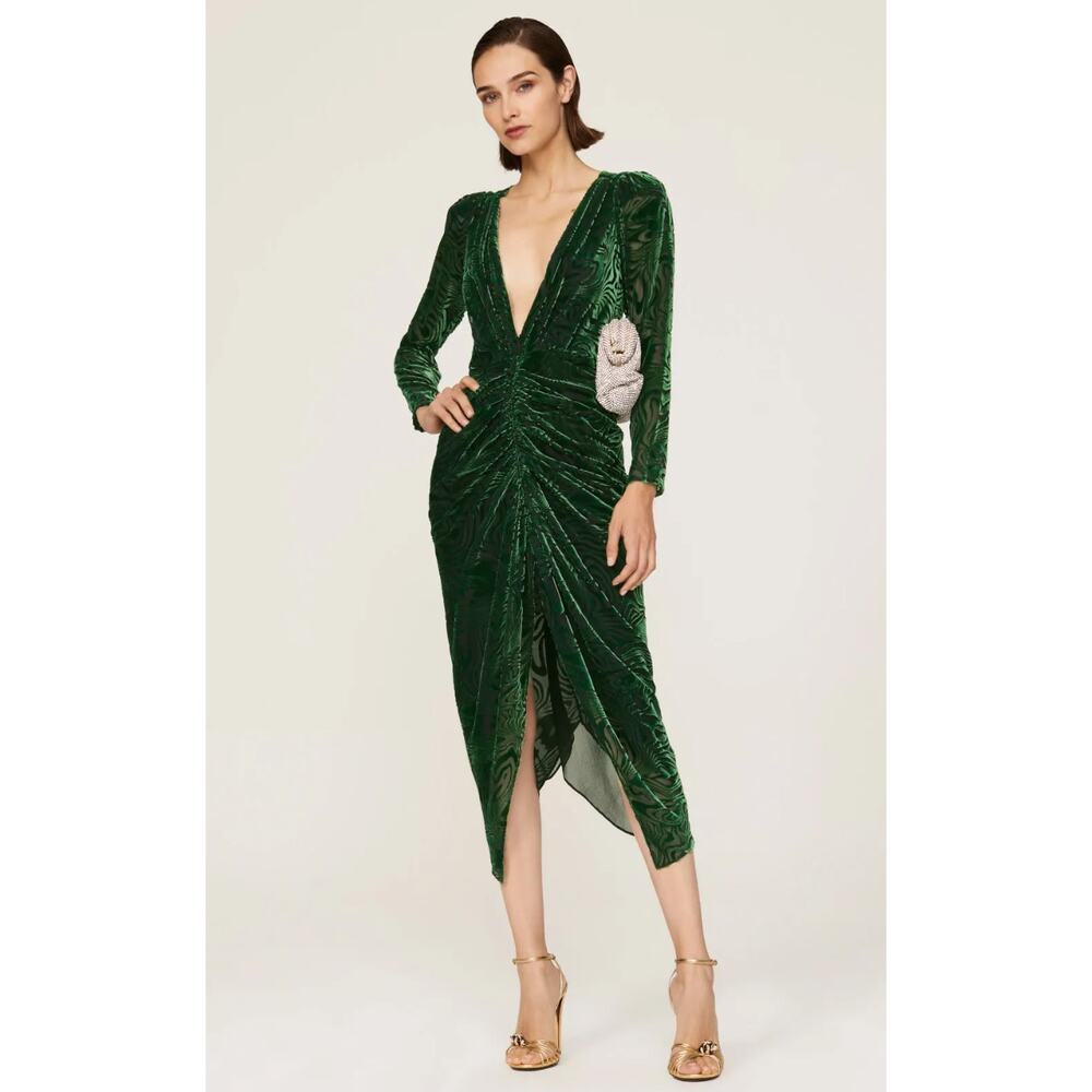 Ronny Kobo Astrid Dress In Green Size Xs